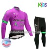 Tenue Maillot M/L + Collant 2017 Astana Pro Team Enfant Hiver Thermal Fleece N003